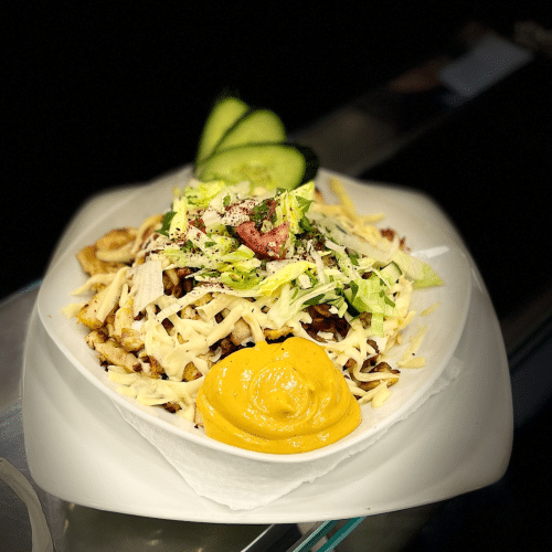 Kapsalon kip met rijst