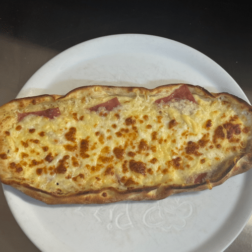 Cheesy bread kaas ham en look