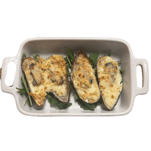 Moules géantes gratinées (4 pièces)