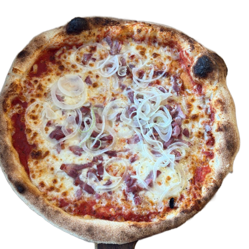 Pizza géante lardière