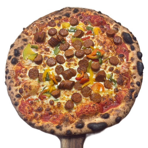 Pizza géante merguez
