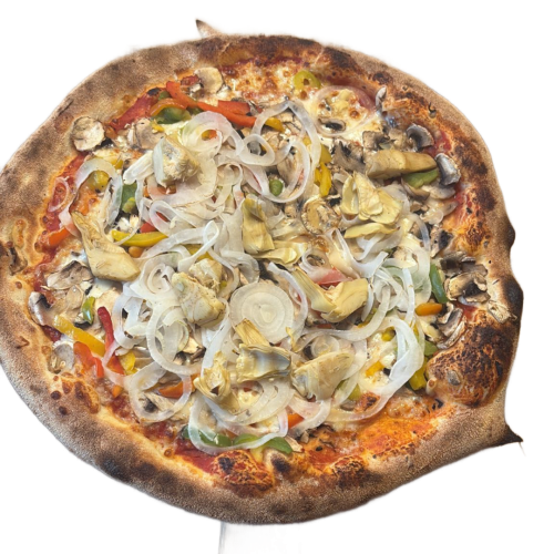 Pizza géante végétarienne