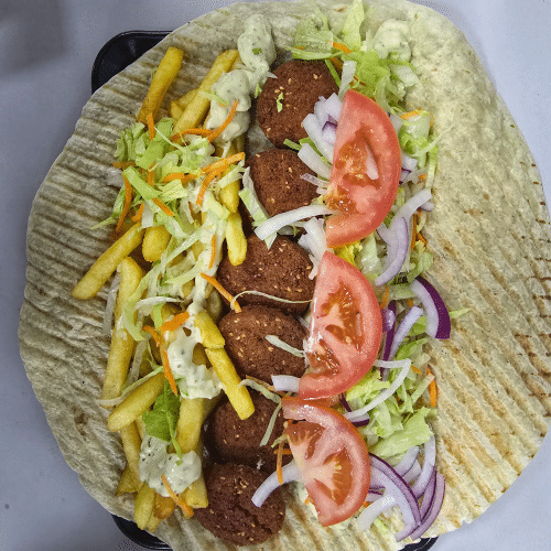 Grote dürüm vegetarisch