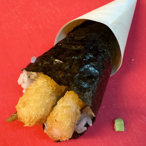 Hand roll tempura maki