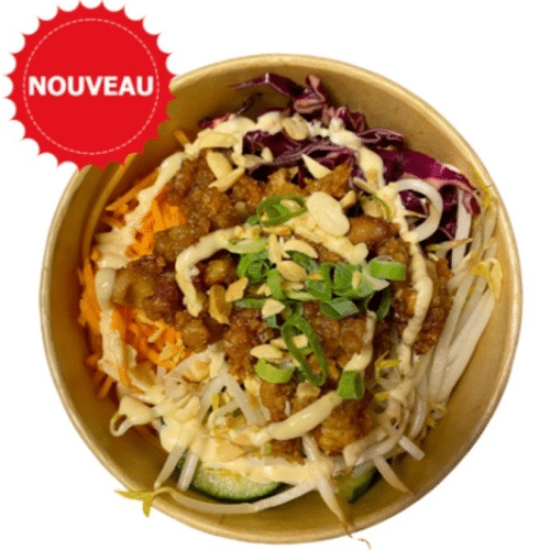 Poke poulet croquant