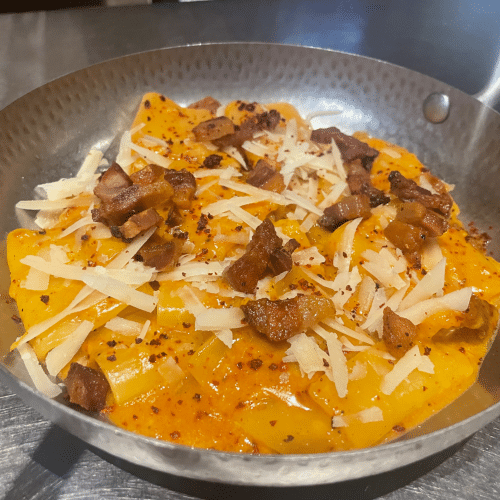 Paccheri carbonara lucana