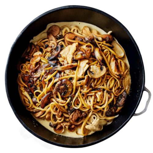 Spaghetti cheesy chick'n