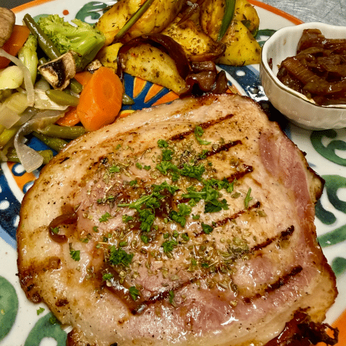 Porchetta grillé aux légumes