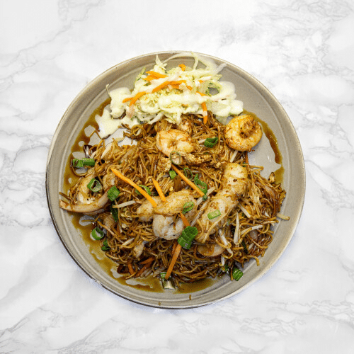 Nouilles sautées aux fruits de mer