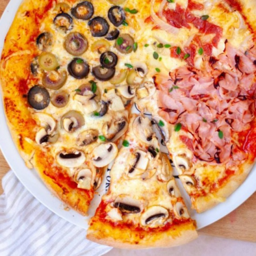 Meduim pizza 4 seizoenen (32 cm)