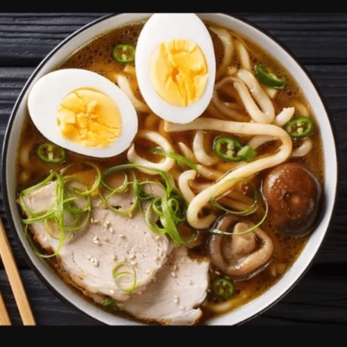 Boeuf simmental grillé avec nouilles Udon