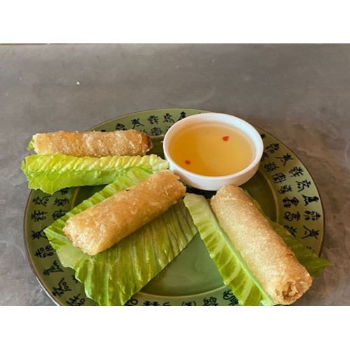 (5) Chicken Nems served with lettuce leaves, fresh mint and nem dipping sauce. (2 pieces)