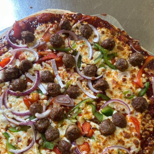 Pizza small - Bbq meatballs