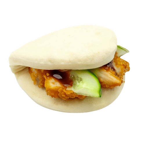 Pain Bao poulet frit