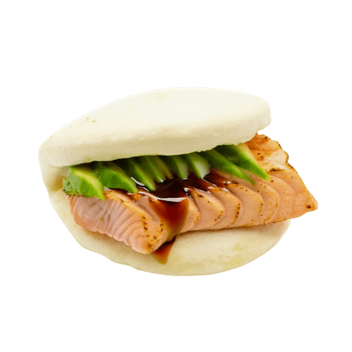 Pain Bao saumon grillé