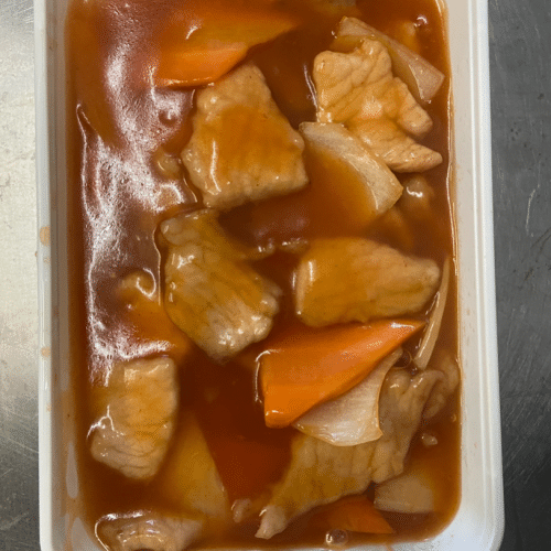Porc sauté sauce aigre douce