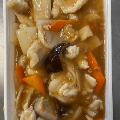 Poulet sauté aux champignons chinois