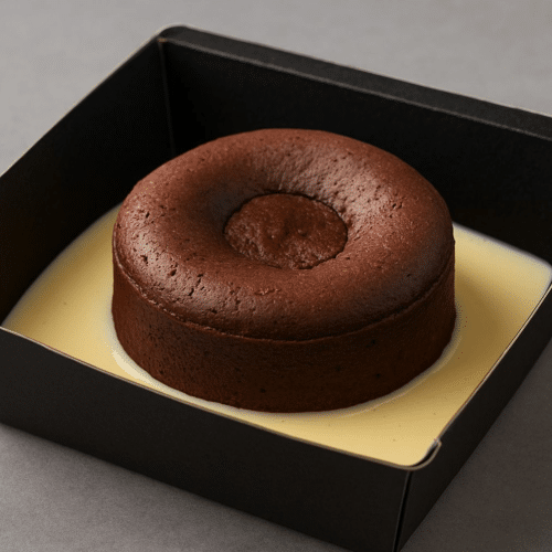 Fondant au chocolat & sauce crème anglaise