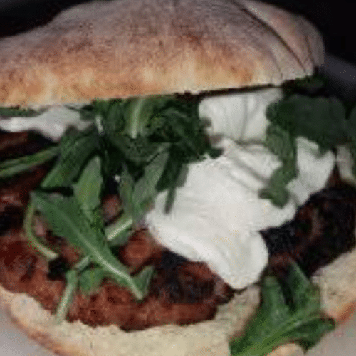 Hamburger italien and chips