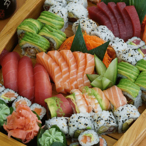 Promo menu met sashimi (22 st) en gratis harumaki