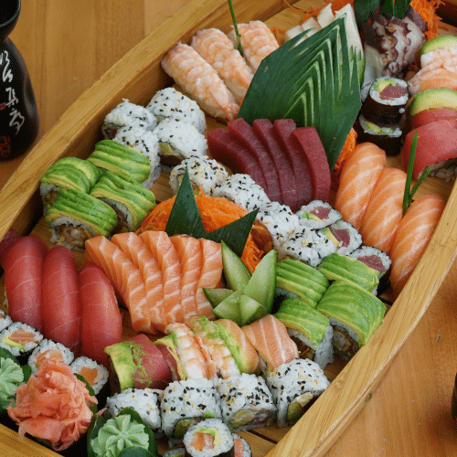 Promo menu met sashimi (50 st) en gratis harumaki