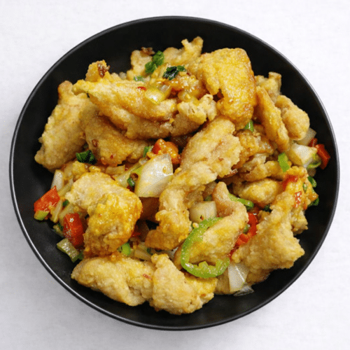 Kipfilet in boter en looksaus