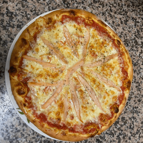Pizza zalm look