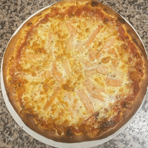 Pizza zalm pikant