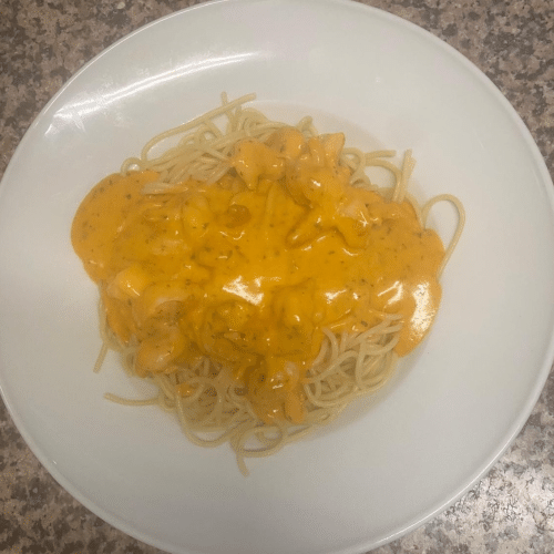 Spaghetti scampi (pikant)