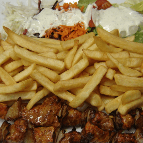 Plat brochettes de viandes