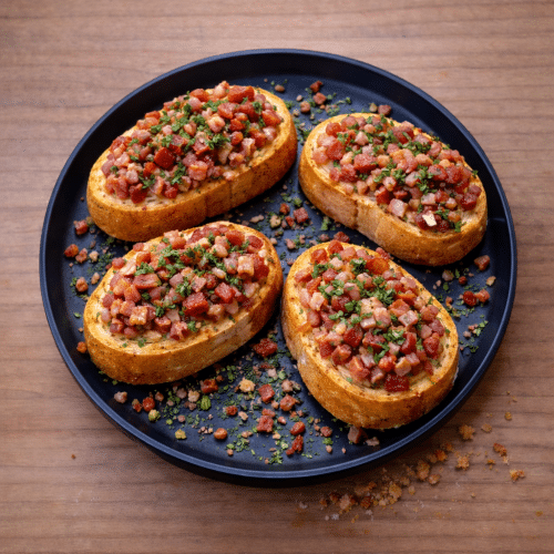 Pains à l'ail aux lardons (4 pièces)