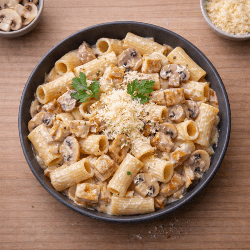 Pasta pollo funghi
