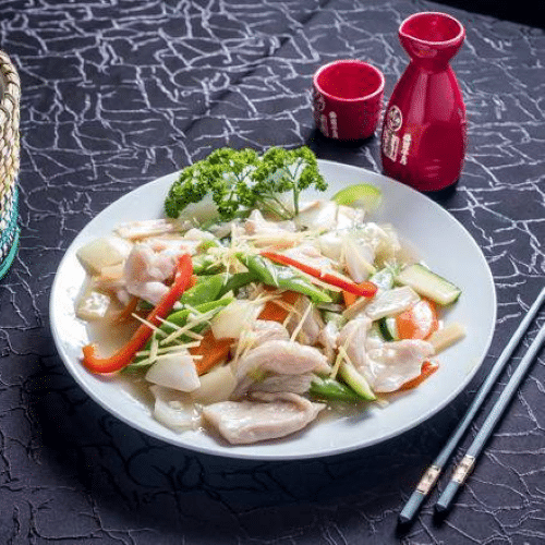Poulet au gingembre frais