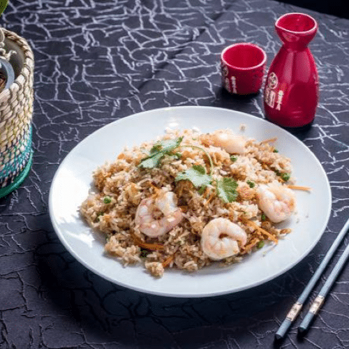 Riz sauté aux scampis