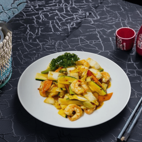 Scampis à la sauce piquante