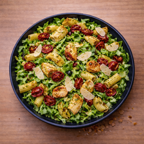 Insalata pasta pollo rucola