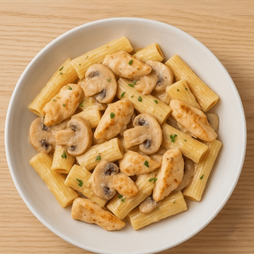 Pasta pollo funghi