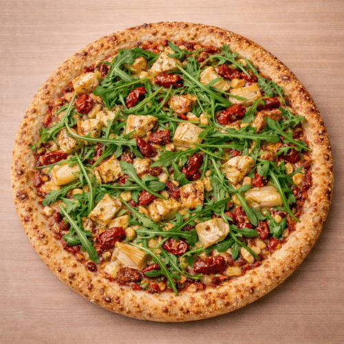 Pizza pollo e rucola
