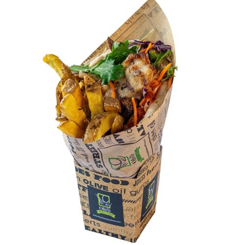 Pita wrap pork belly slow cooked