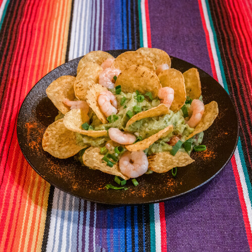 Guacamole con camarones
