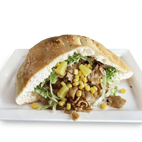 Turks brood met ananas en maïs