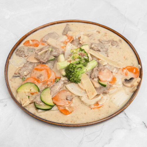 Boeuf au curry vert