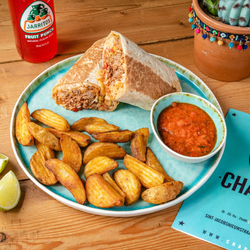 Chili sin carne burrito (veggie)