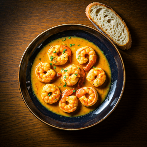 Scampi all'aglio (7 stuks)