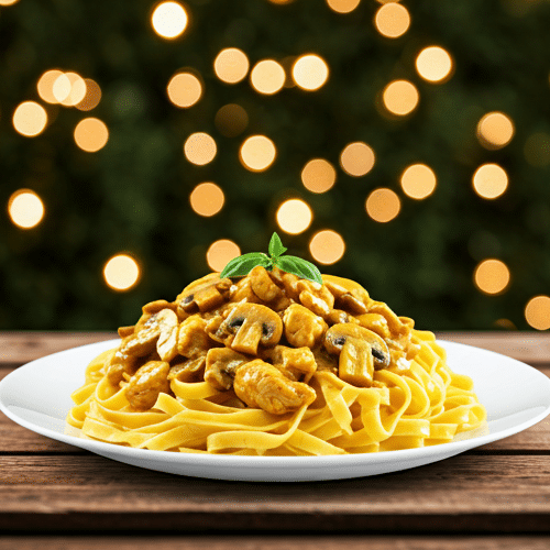 Tagliatelle pollo e funghi