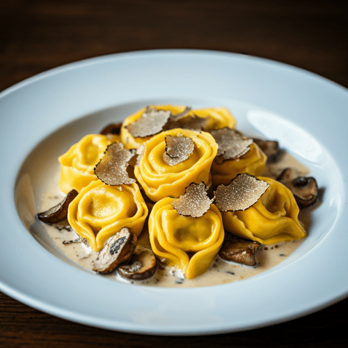 Tortellini con funghi e tartuffo