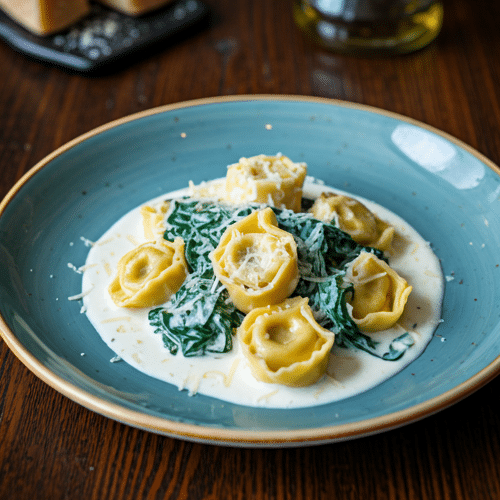 Tortellini con ricotta e spinaci fresca