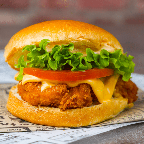 Crispy chicken burger