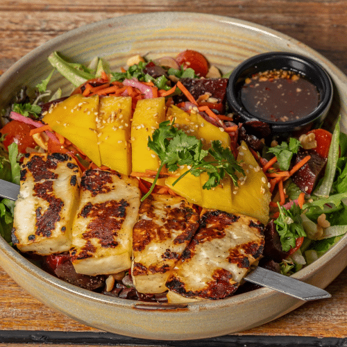 Grilled Hallumi salad bowl (vegetarian)