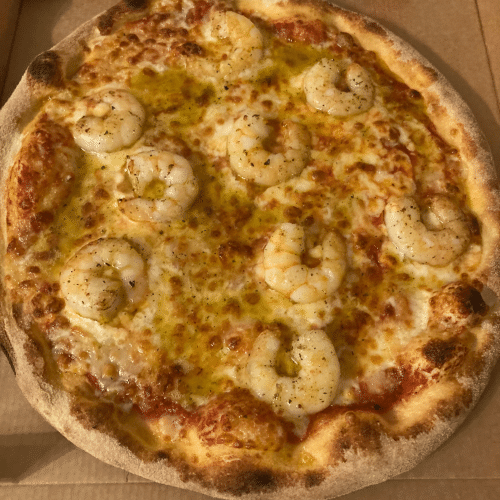 Pizza scampis (M)